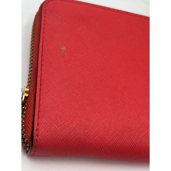 Kate Spade Authenticated New York Laurel Way Neda Accordion Zip Wallet Red Chili - Picture 3 of 12